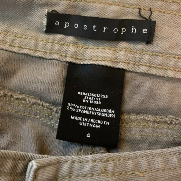 Apostrophe Womans 4 Denim Jeans Gray Skinny Ankle Zipper Low Rise Stretch - Picture 15 of 15